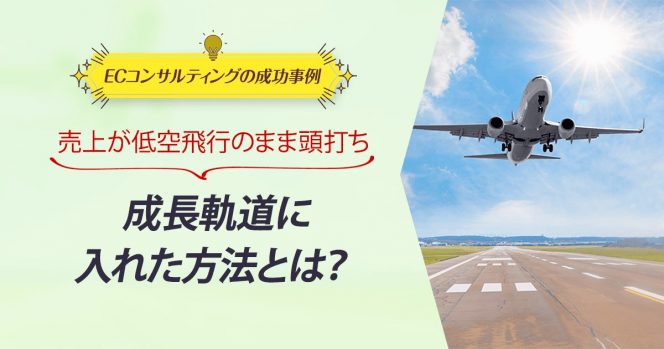 ECコンサル事例：売上が低空飛行のまま頭打ち。成長軌道に入れた方法とは？