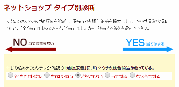 ３６個の質問に「YES」または「NO」回答していきます